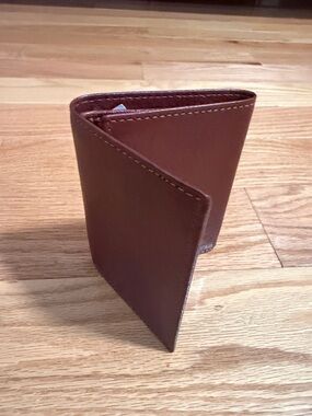 Tasso Elba Brown Trifold Leather Wallet